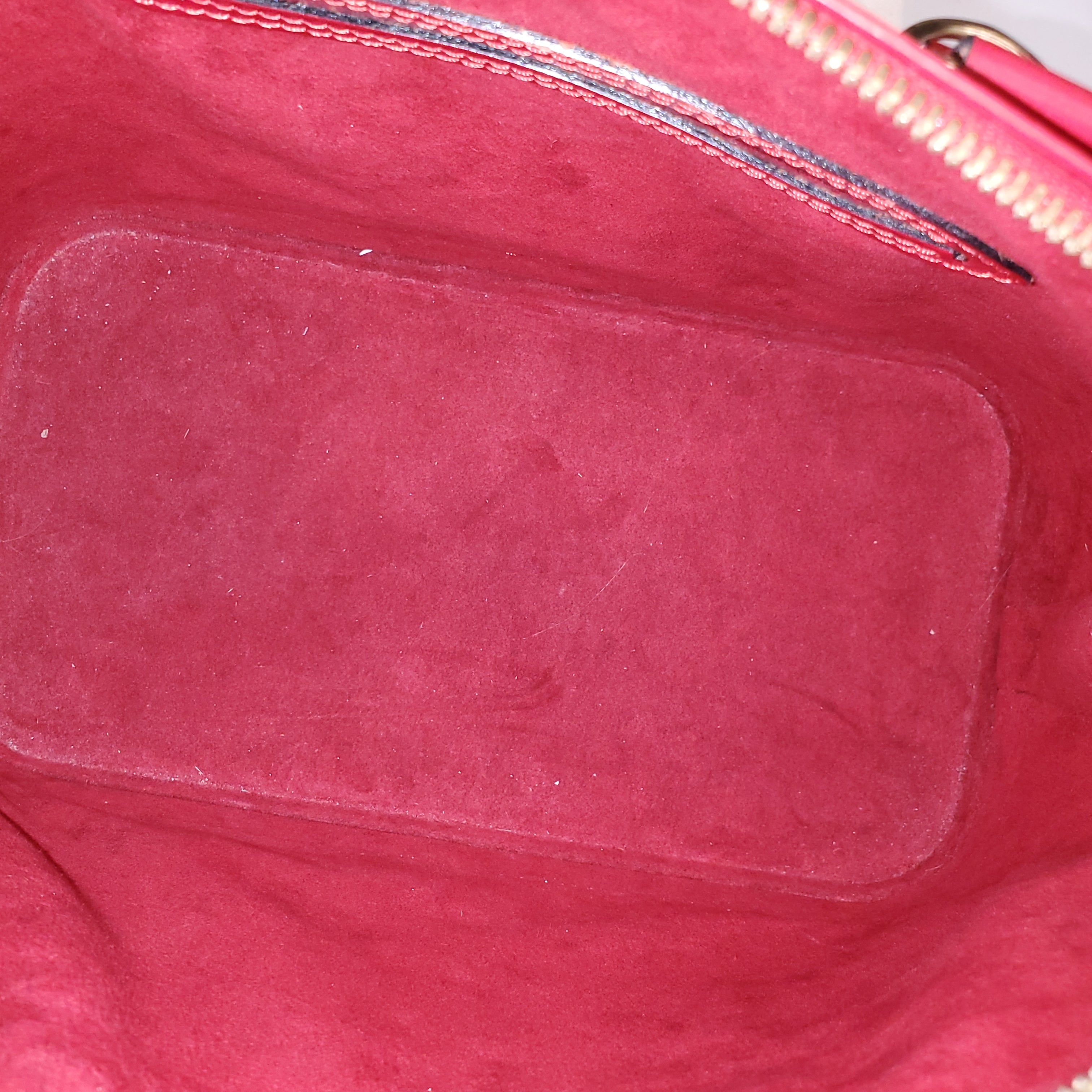LOUIS VUITTON RED EPI LEATHER ALMA BAG