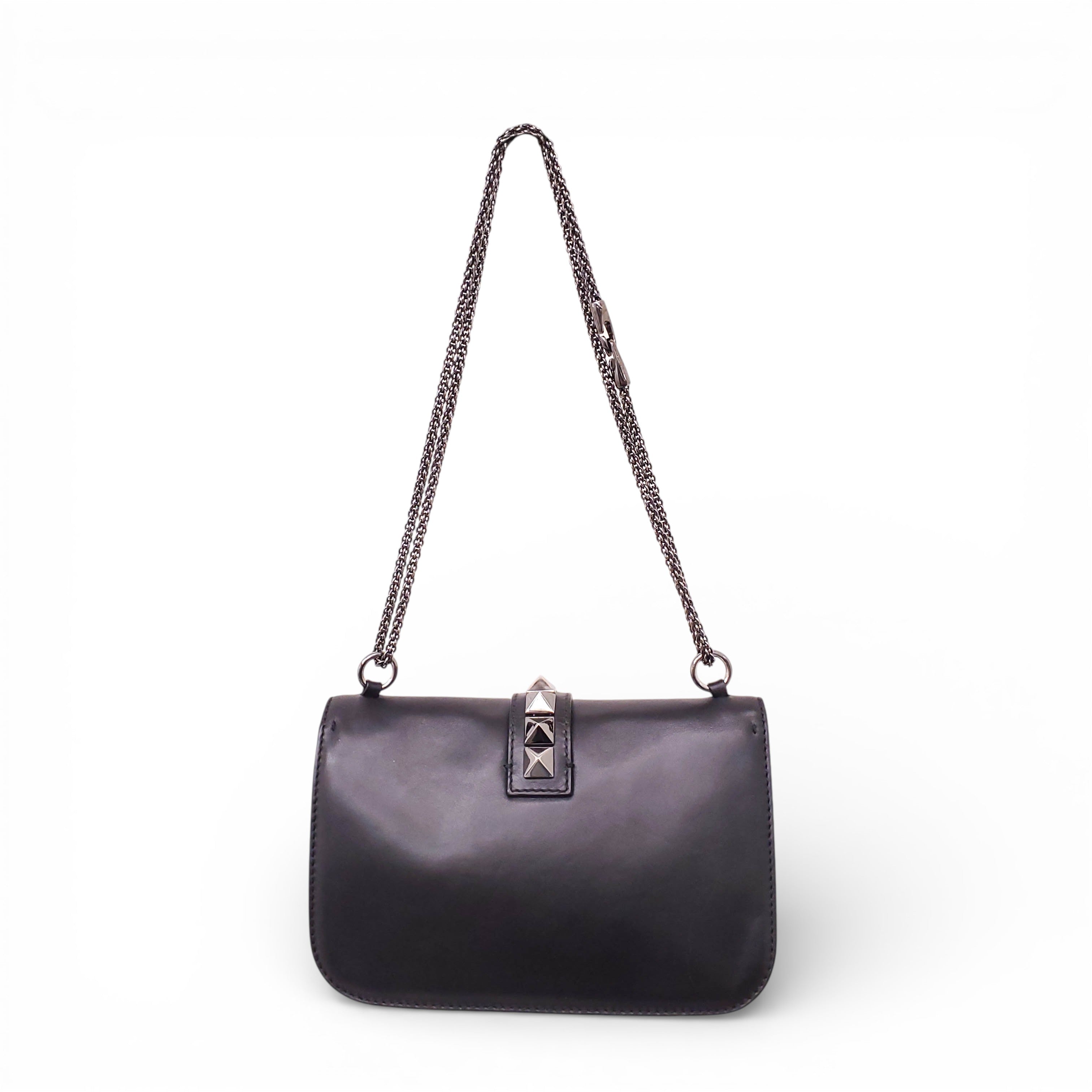 VALENTINO BLACK ROCKSTUD CROSSBODY BAG