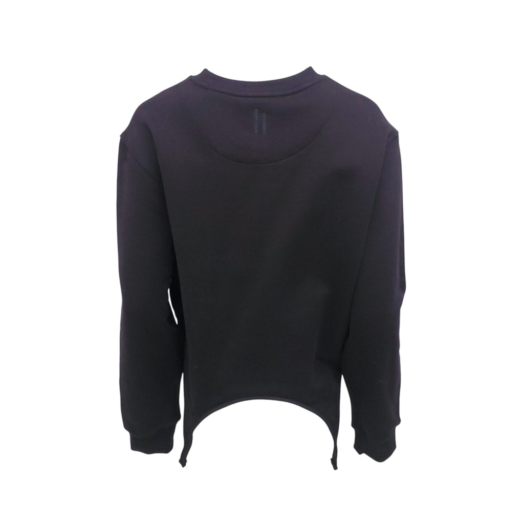 DION LEE BLACK GARTER SWEATER - SIZE L