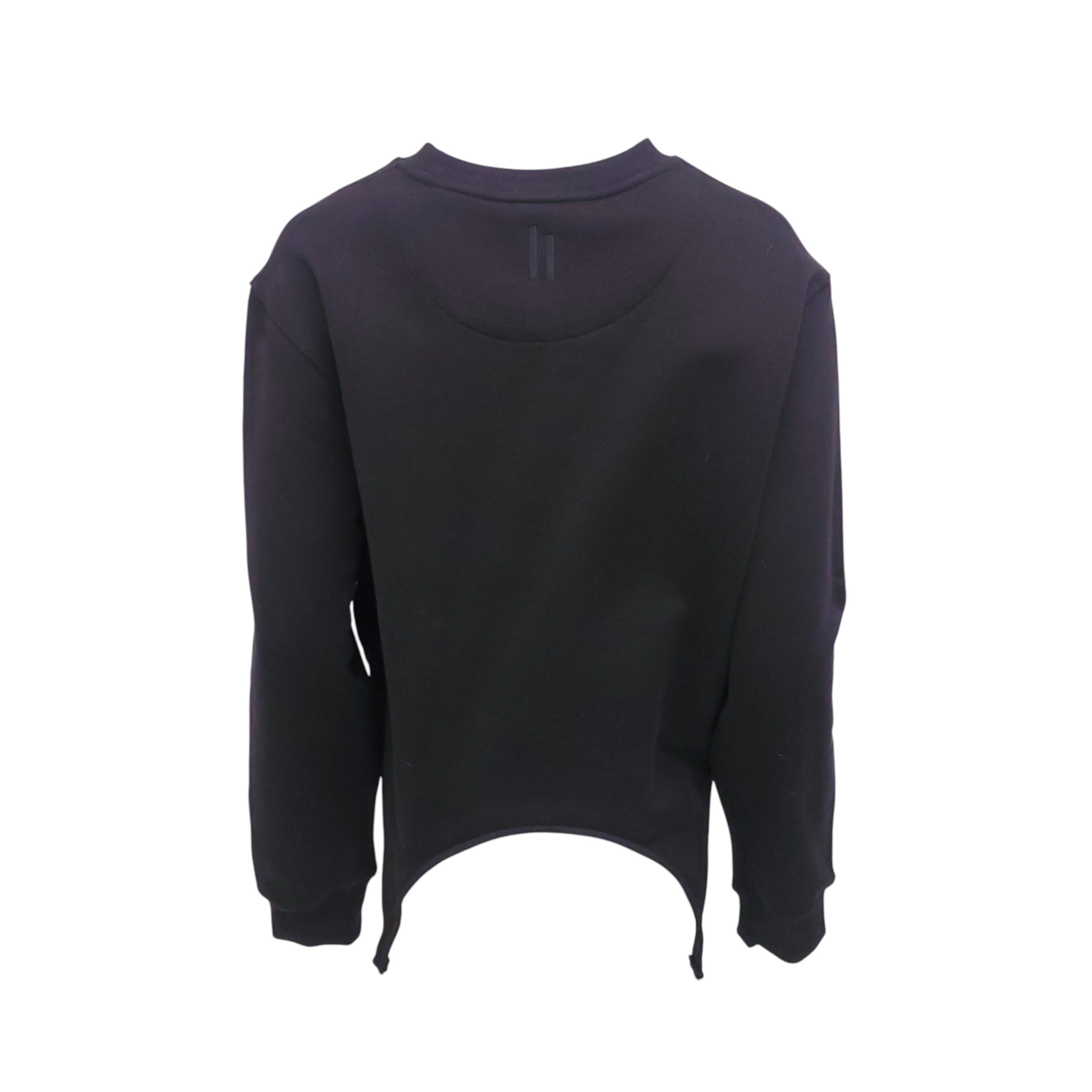 DION LEE BLACK GARTER SWEATER - SIZE L