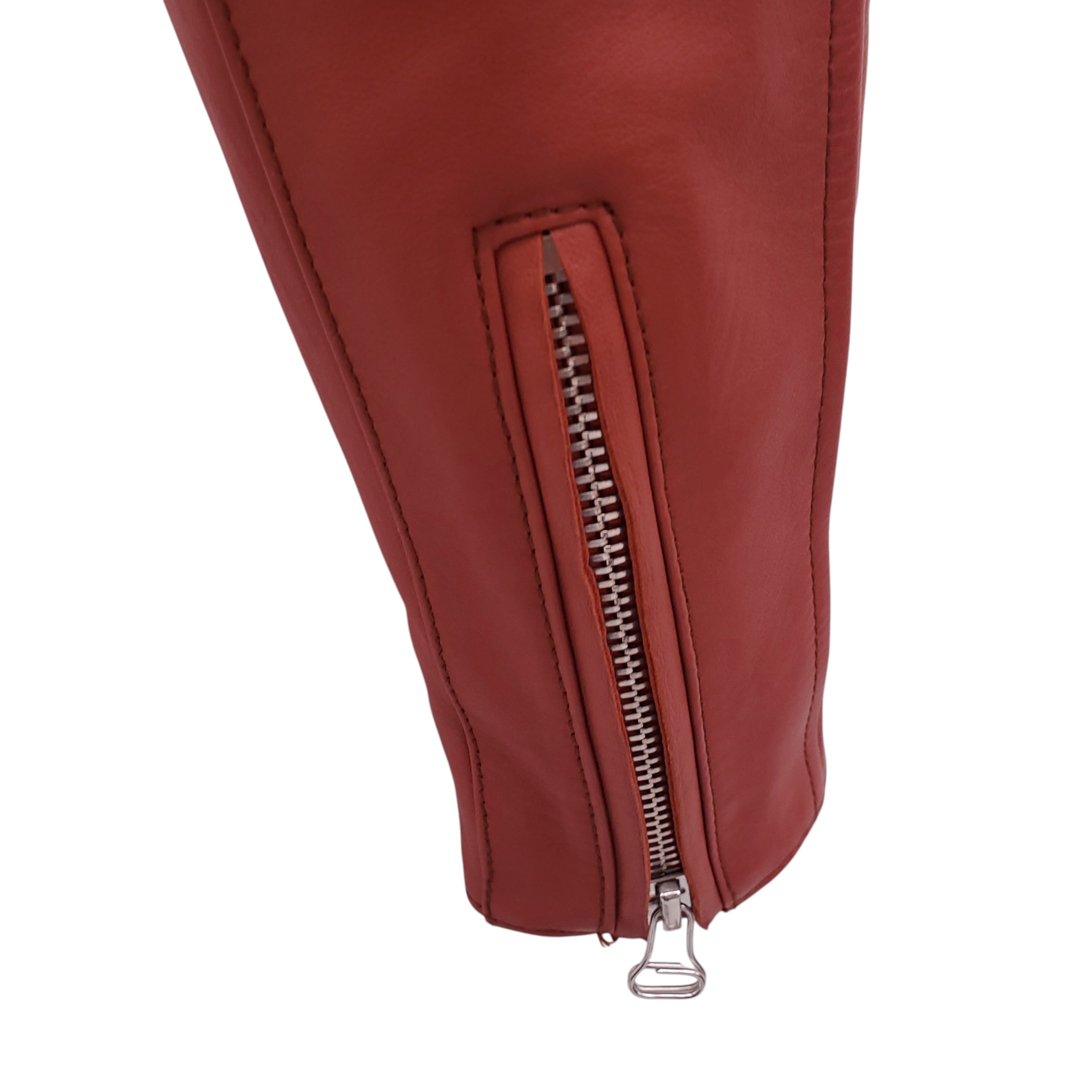 MUGLER LEATHER JACKET - SIZE 36