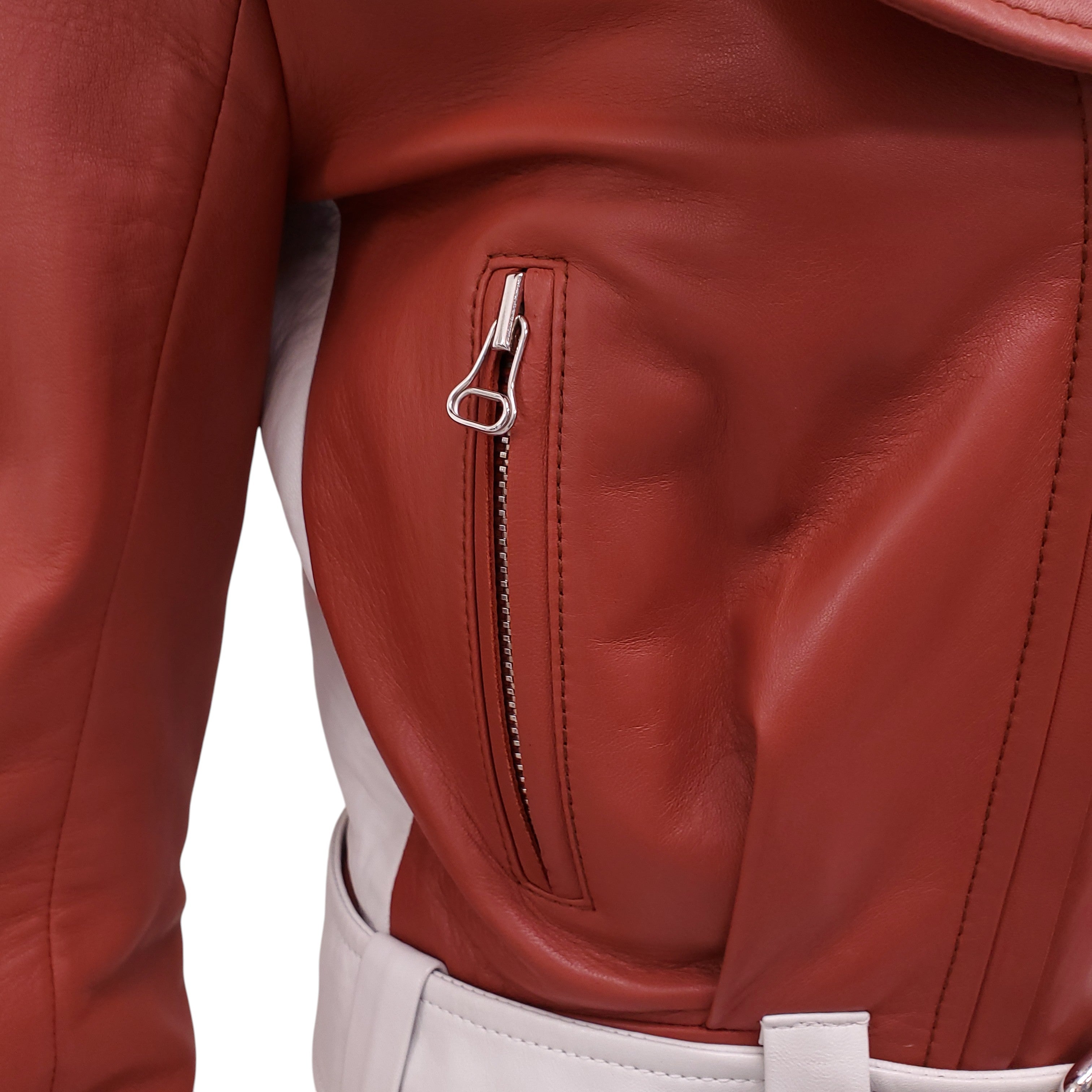 MUGLER LEATHER JACKET - SIZE 36