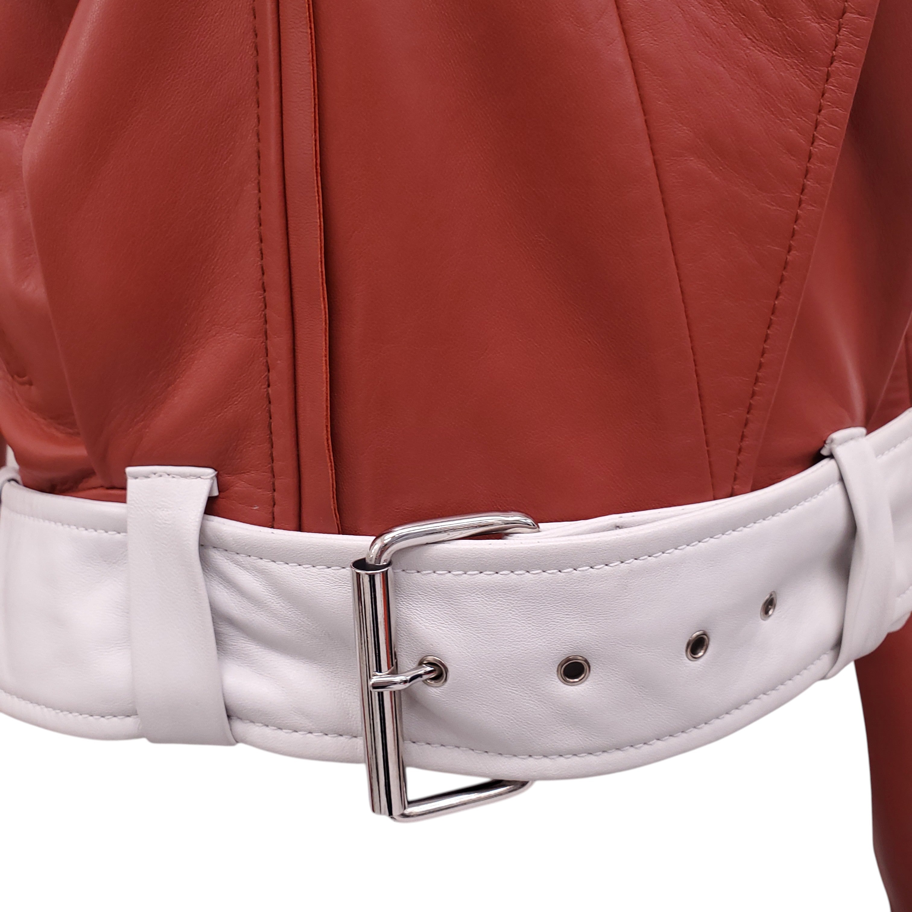 MUGLER LEATHER JACKET - SIZE 36