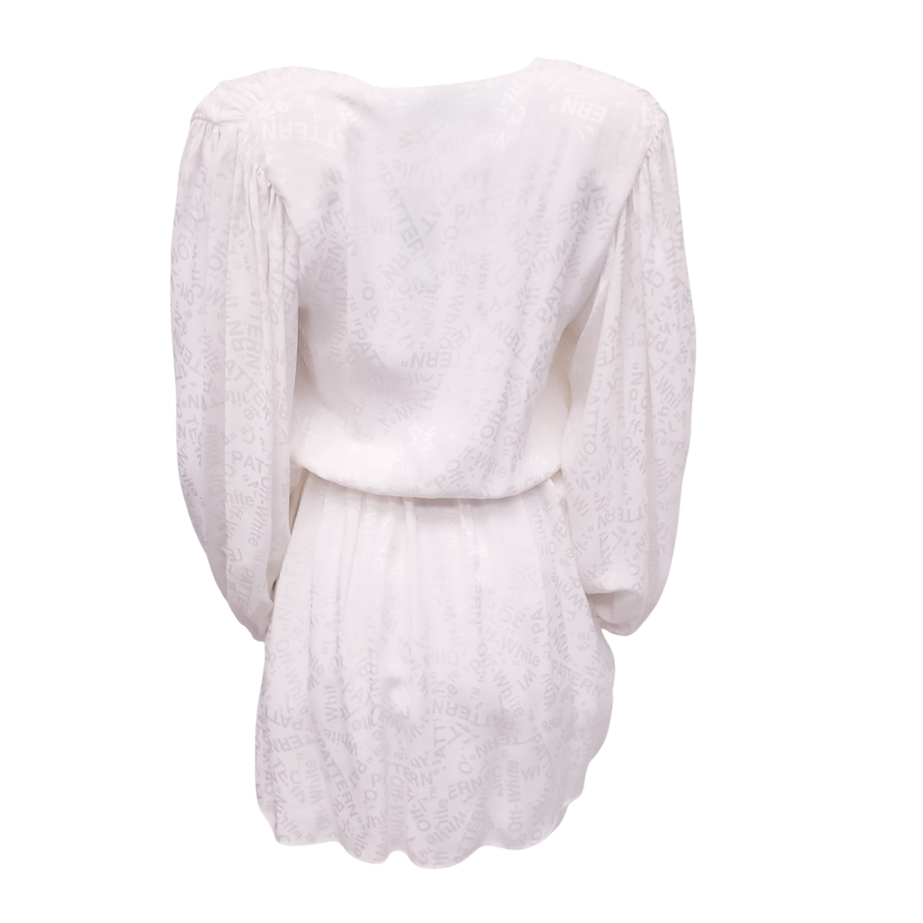 OFF-WHITE RUNWAY LOGO PATTERNED DRESS - SIZE 38