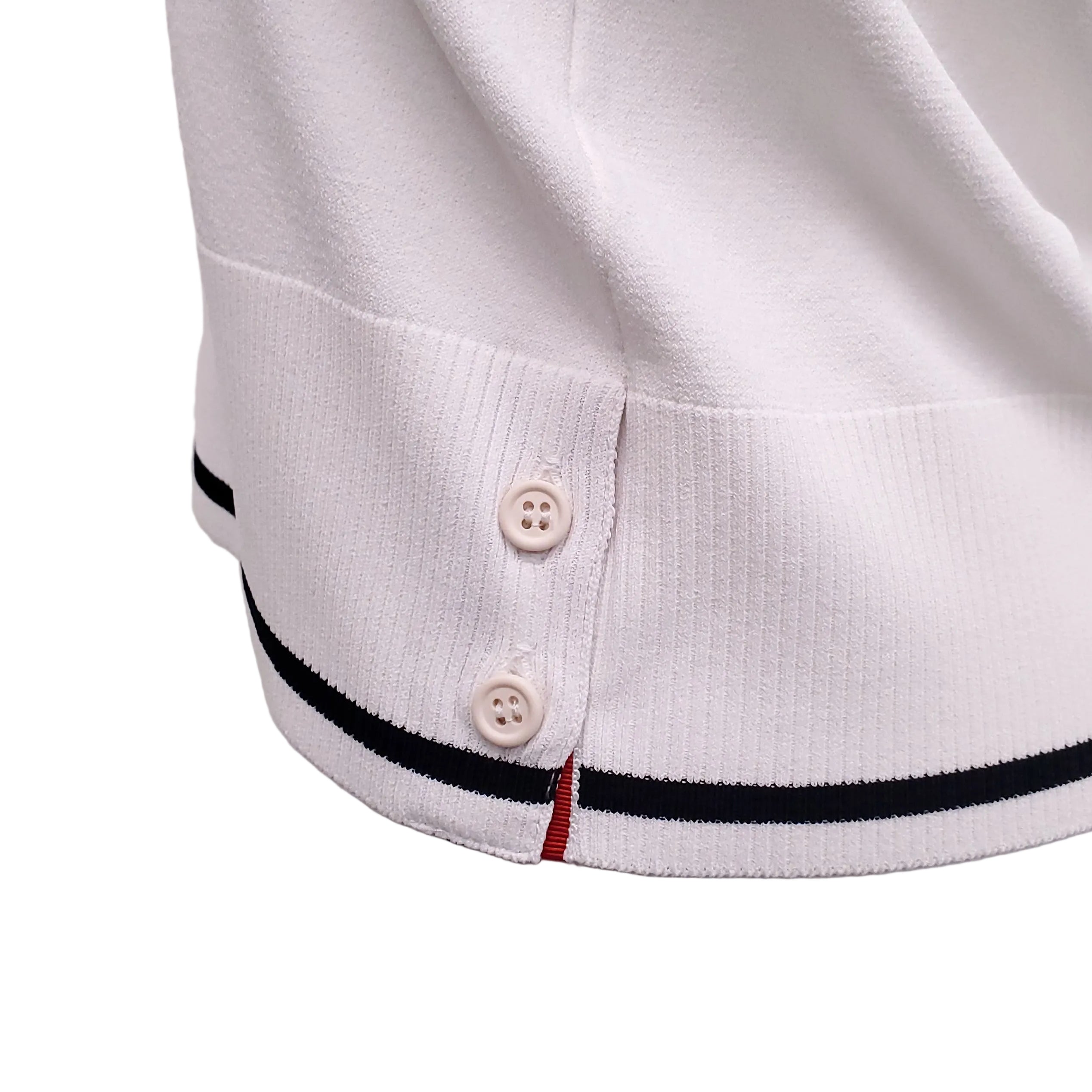 THOM BROWNE JERSEY STITCH POLO VEST - SIZE 40