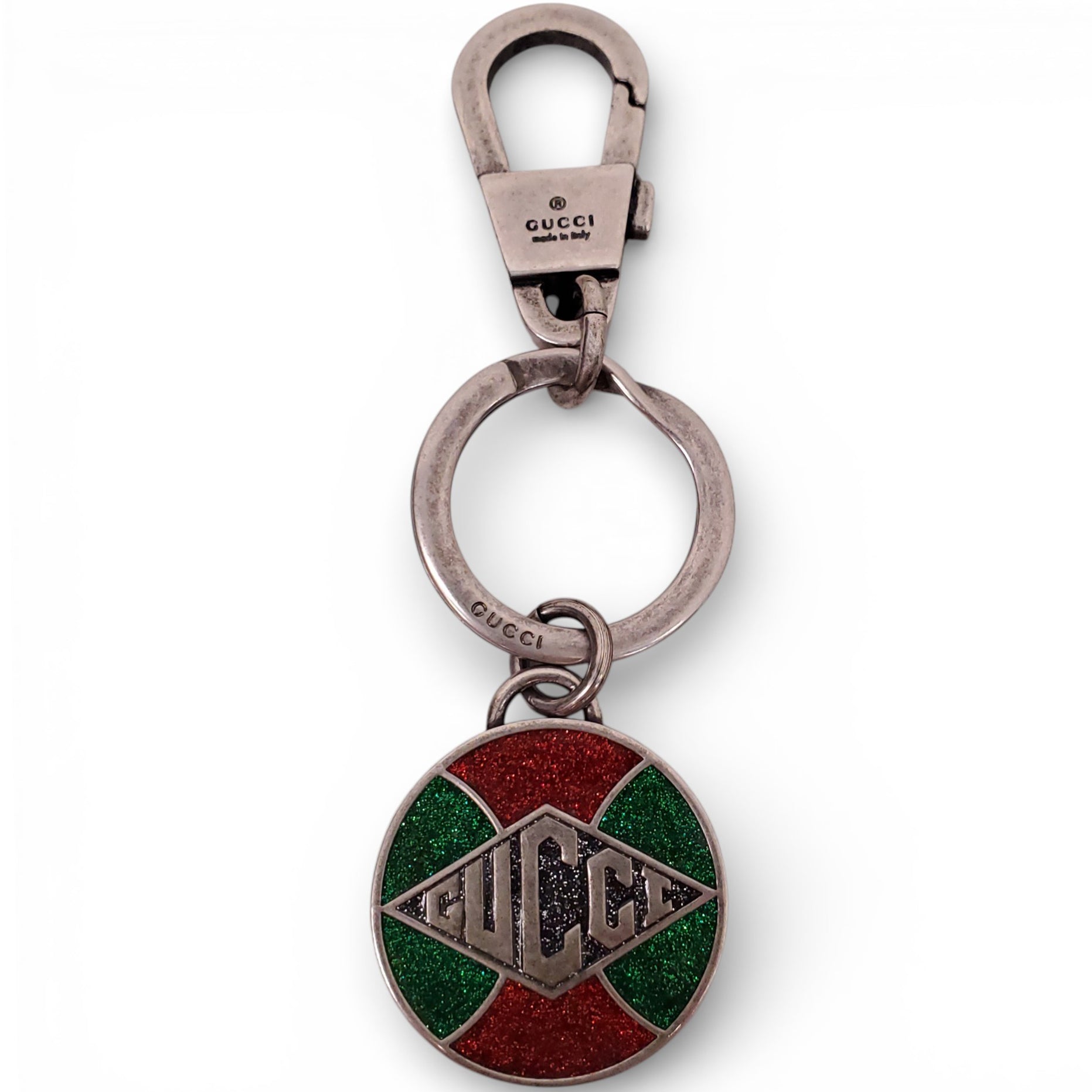 GUCCI SPARKLE LOGO KEYCHAIN
