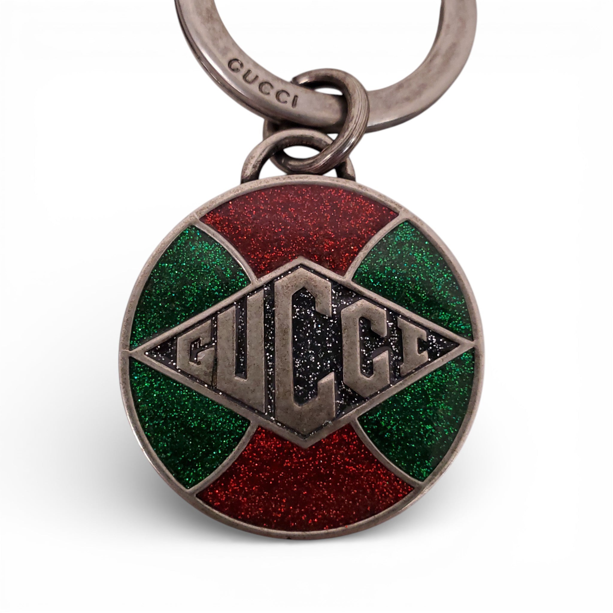 GUCCI SPARKLE LOGO KEYCHAIN