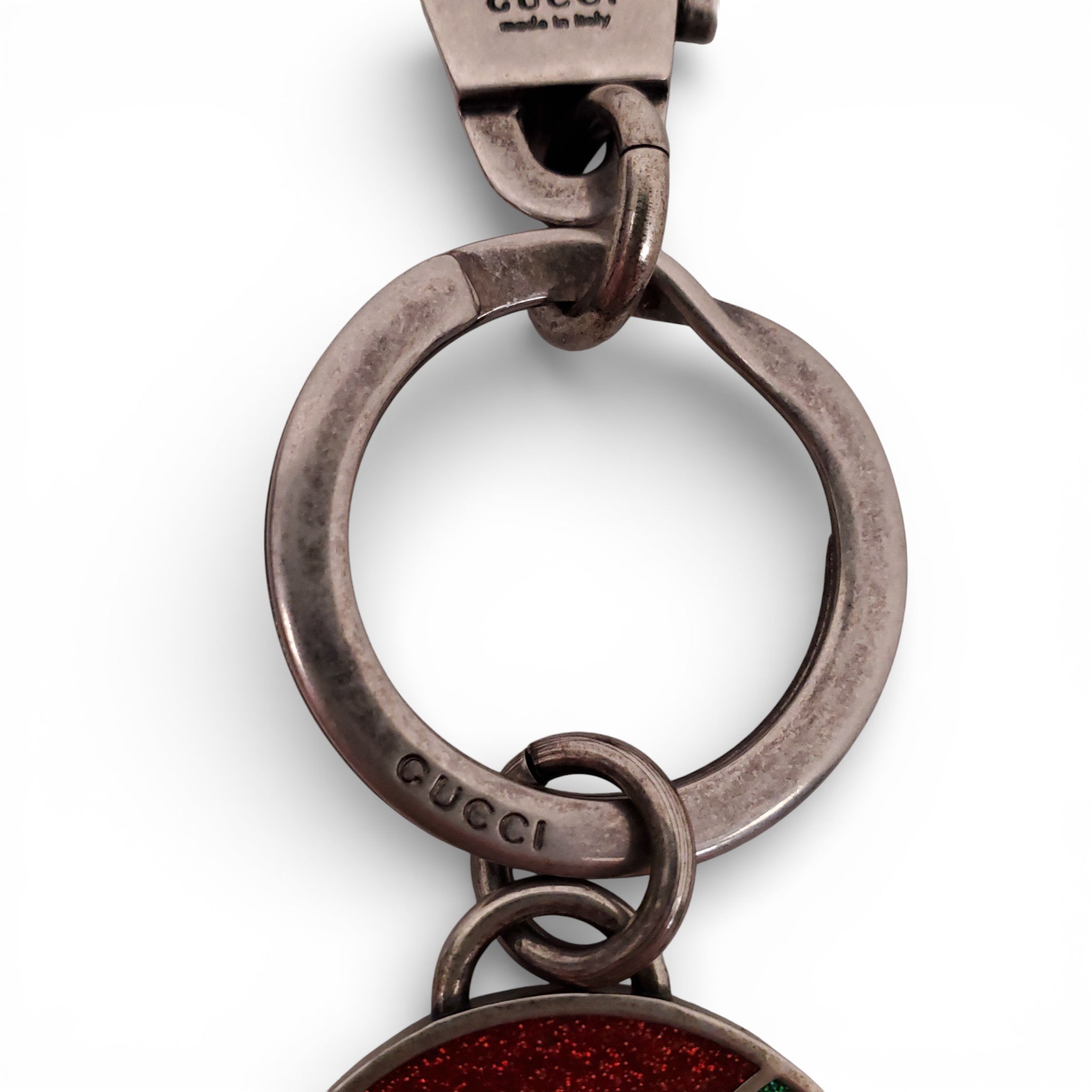 GUCCI SPARKLE LOGO KEYCHAIN