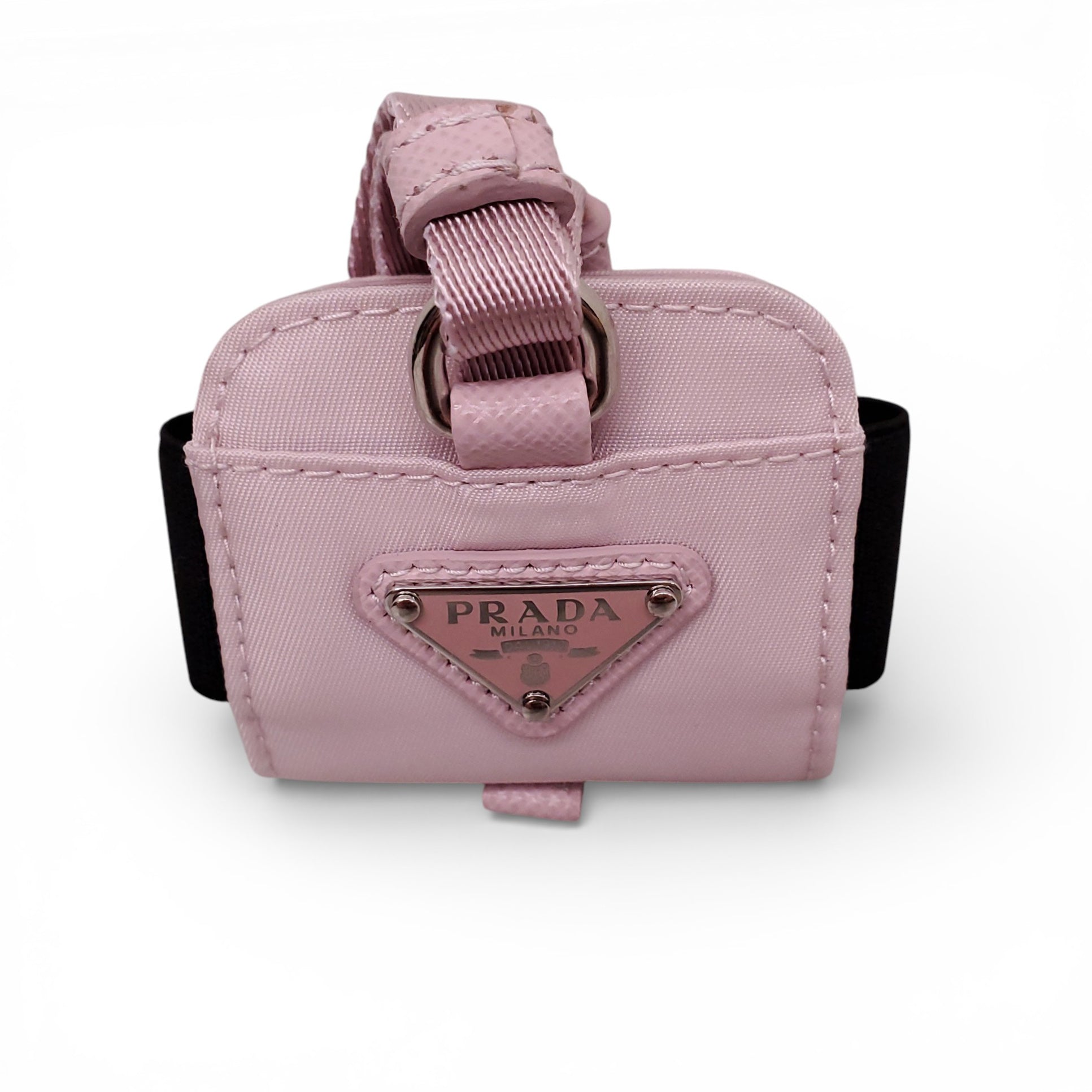 PRADA PINK NYLON AIRPOD PRO CASE
