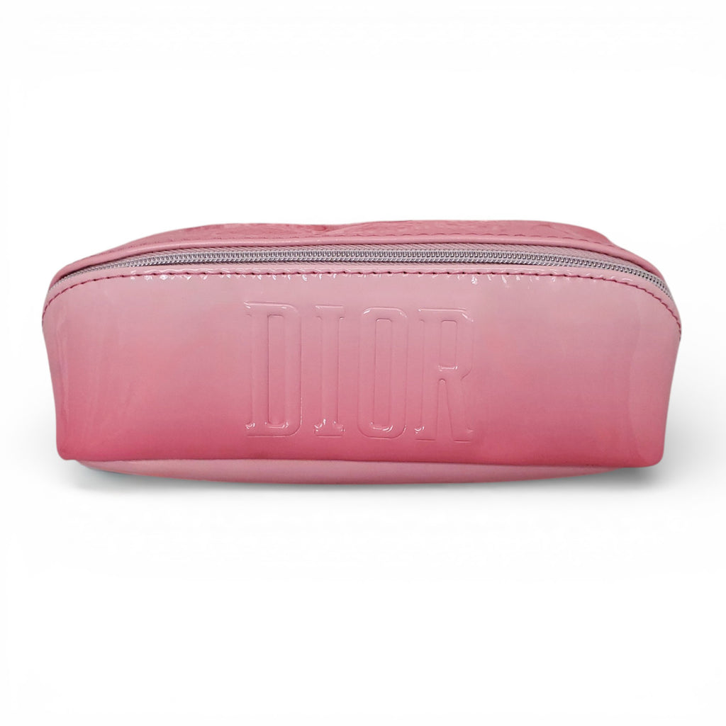 DIOR BEAUTY PINK OMBRE LOGO COSMETIC POUCH