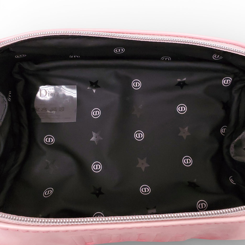 DIOR BEAUTY PINK OMBRE LOGO COSMETIC POUCH