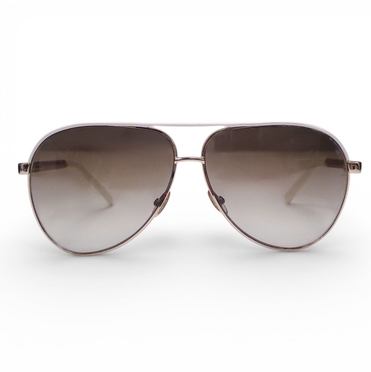 Gucci Brown and Silver Aviator Sunglasses Gucci GG0529S Unisex Pilot Polarized Sunglasses Ruthenium  main image 2