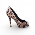 ROGER VIVIER LEOPARD PEEP TOE HEELS - SIZE 37