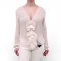 SAINT LAURENT RUNWAY SHEER SILK BLOUSE - SIZE 42