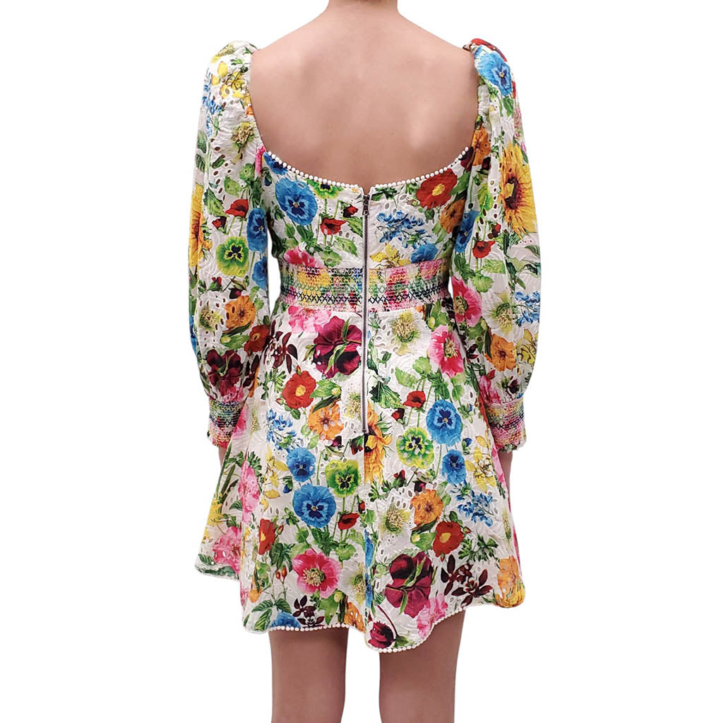 ALICE + OLIVIA FLORAL STRETCH DRESS - SIZE 8