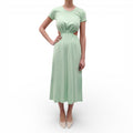 LOULOU STUDIO GREEN CUTOUT DETAIL DRESS - SIZE XS