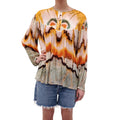 CHUFY PATTERNED VISCOSE BLOUSE - SIZE S
