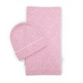 GUCCI PINK METALLIC STRIPE LOGO HAT AND SCARF - SIZE M
