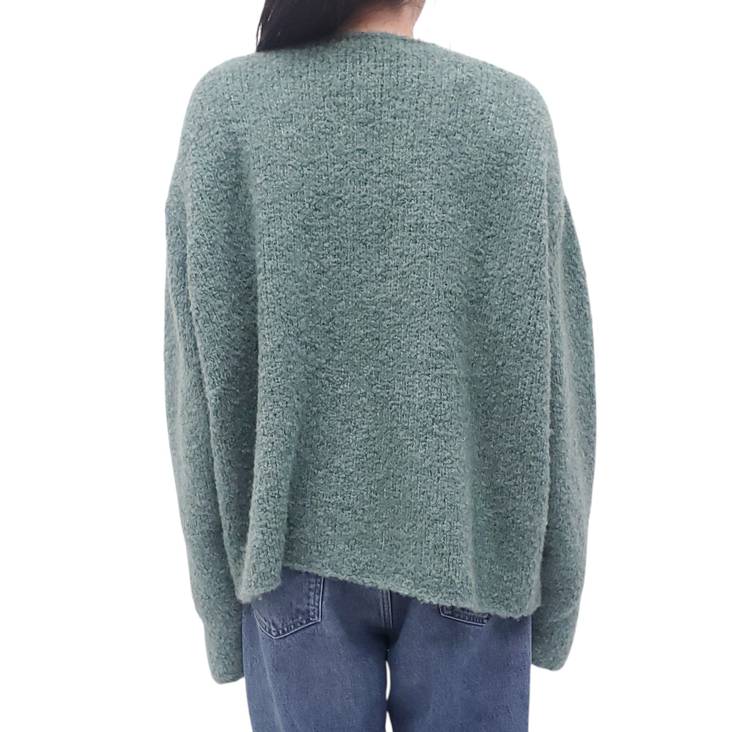 THE ELDER STATESMAN GREEN OVERSIZED CASHMERE BLEND CARDIGAN - SIZE S (OVERSIZED)