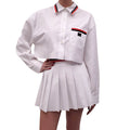 MIU MIU WHITE LOGO SKIRT SET - SIZE 40
