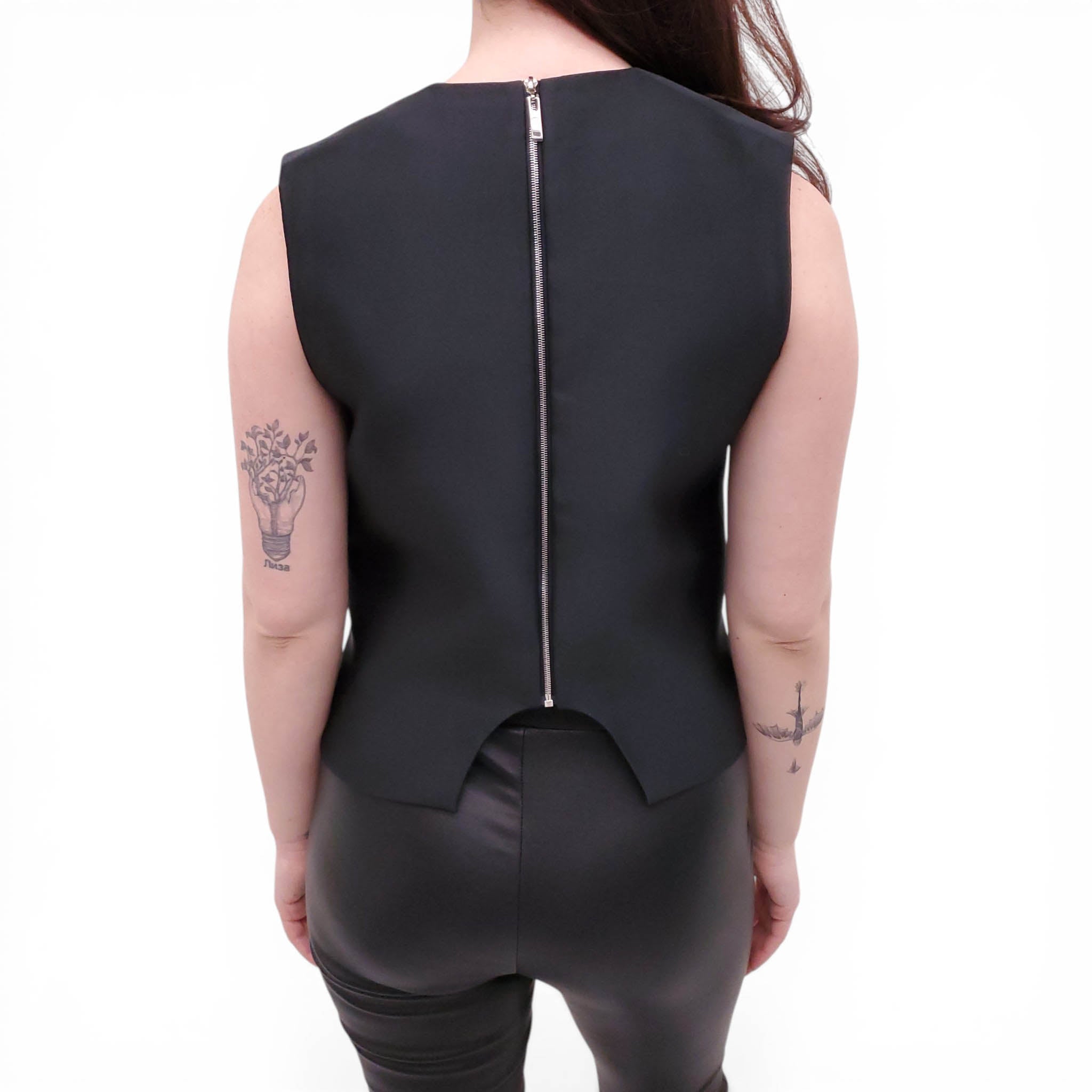 LOUIS VUITTON RUNWAY PATTERNED PEPLUM TOP - SIZE 38