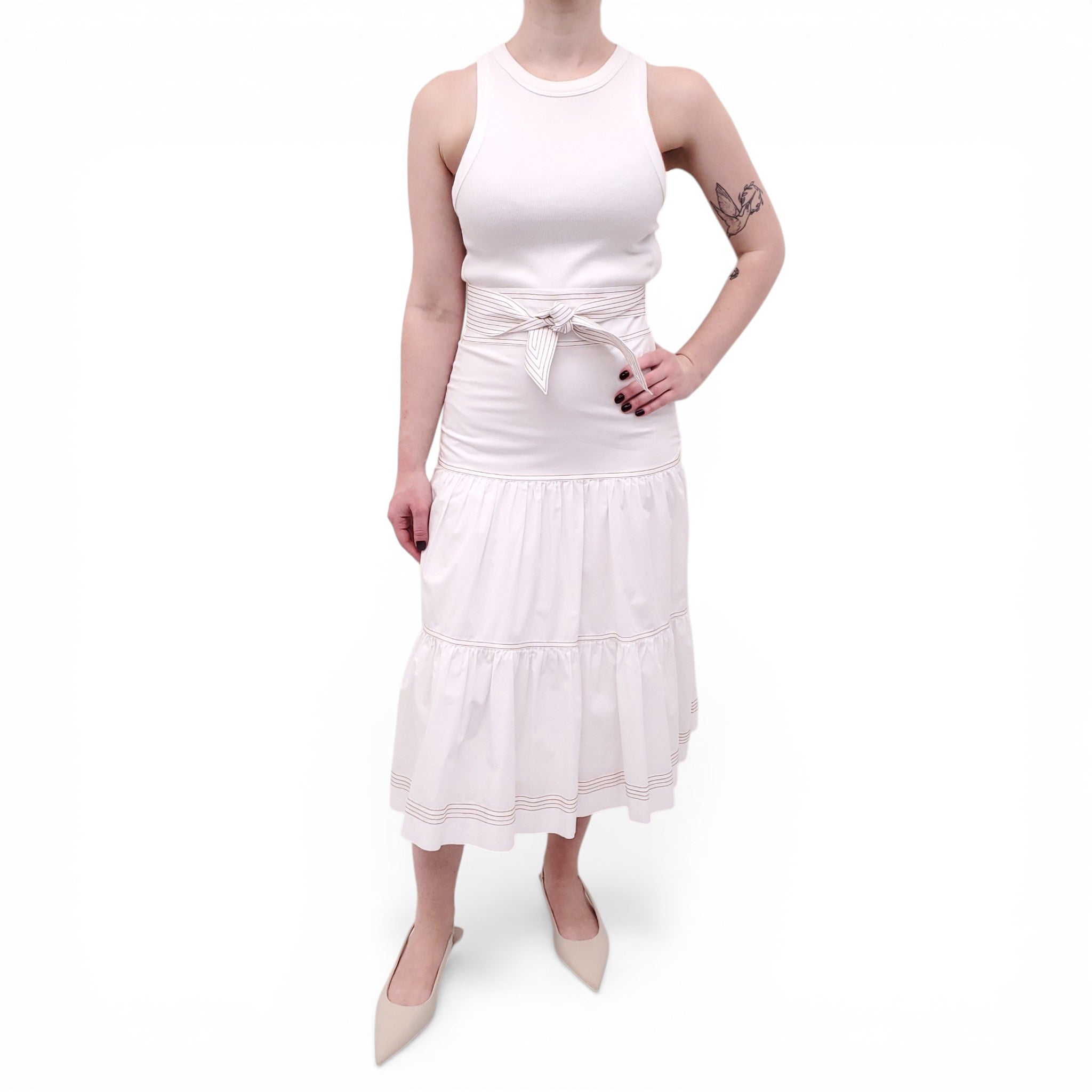 veronica beard white dress VERONICA BEARD WHITE DRESS