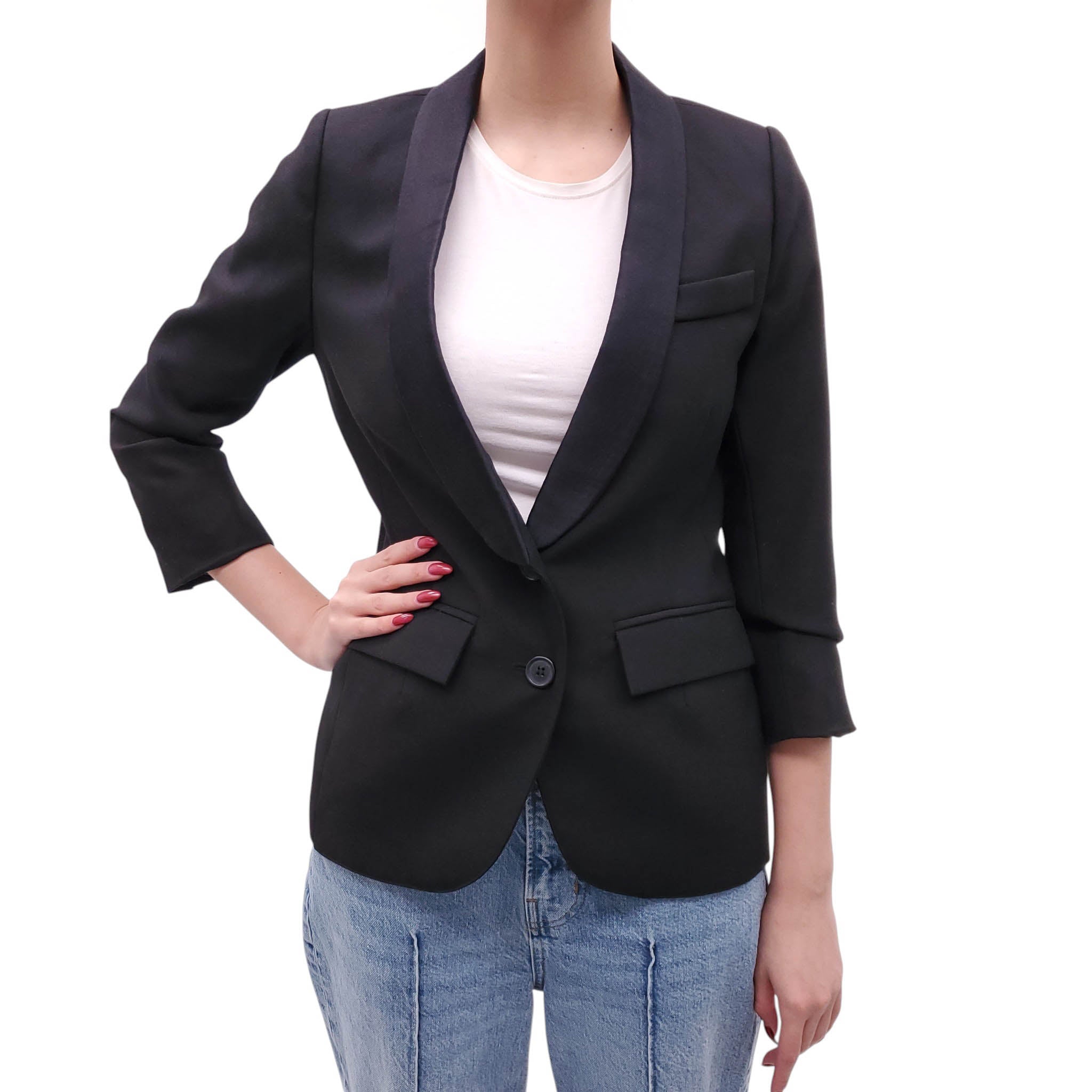 SMYTHE X ROOTS COLLABORATION BLAZER - SIZE 4