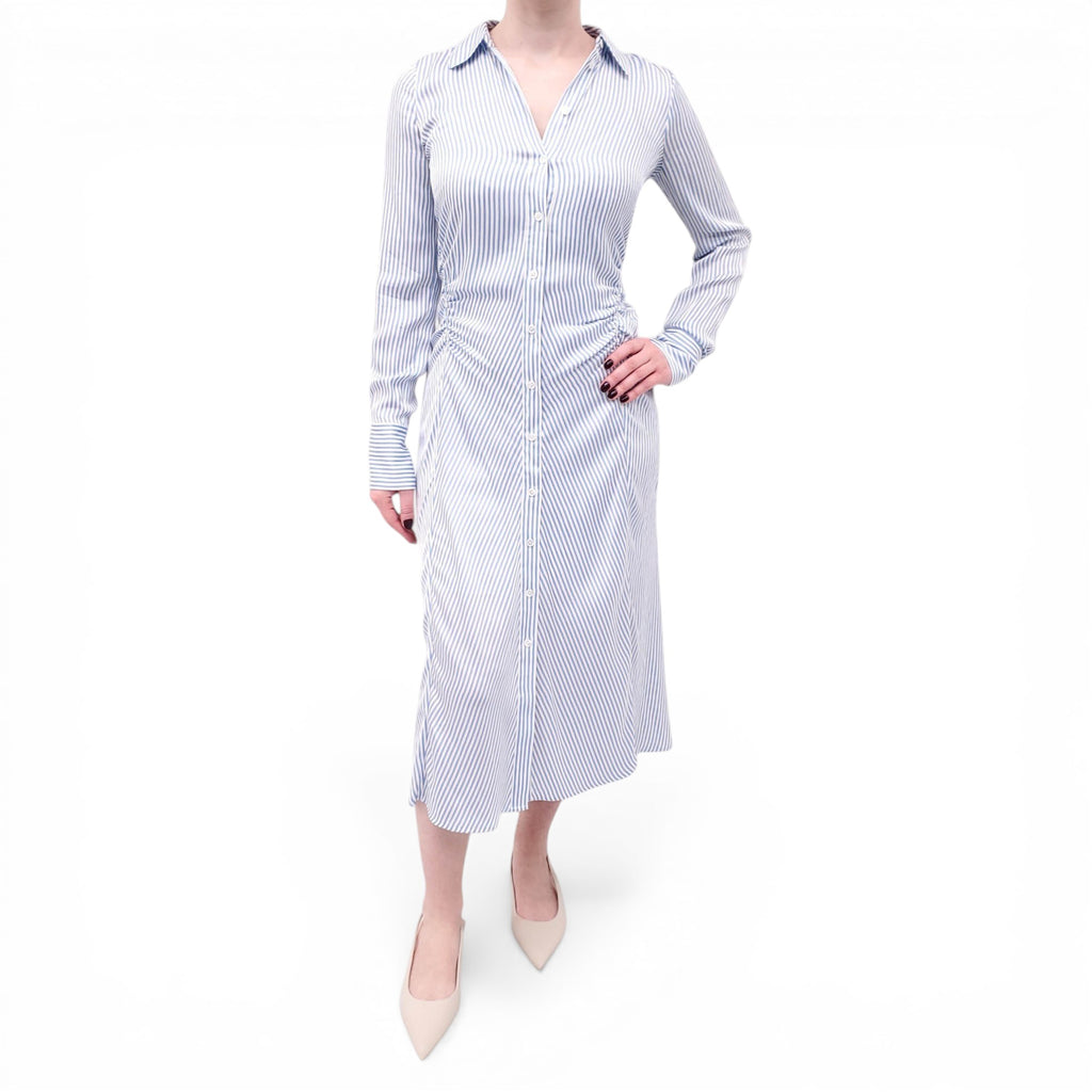 VERONICA BEARD BLUE AND WHITE STRIPED DRESS - SIZE 0