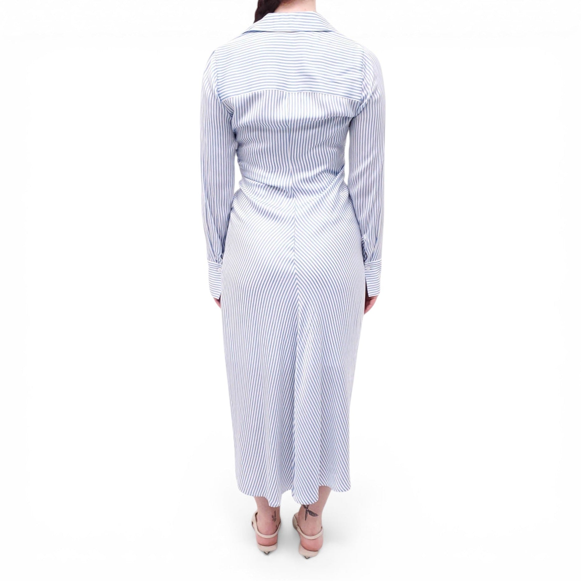 VERONICA BEARD BLUE AND WHITE STRIPED DRESS - SIZE 0