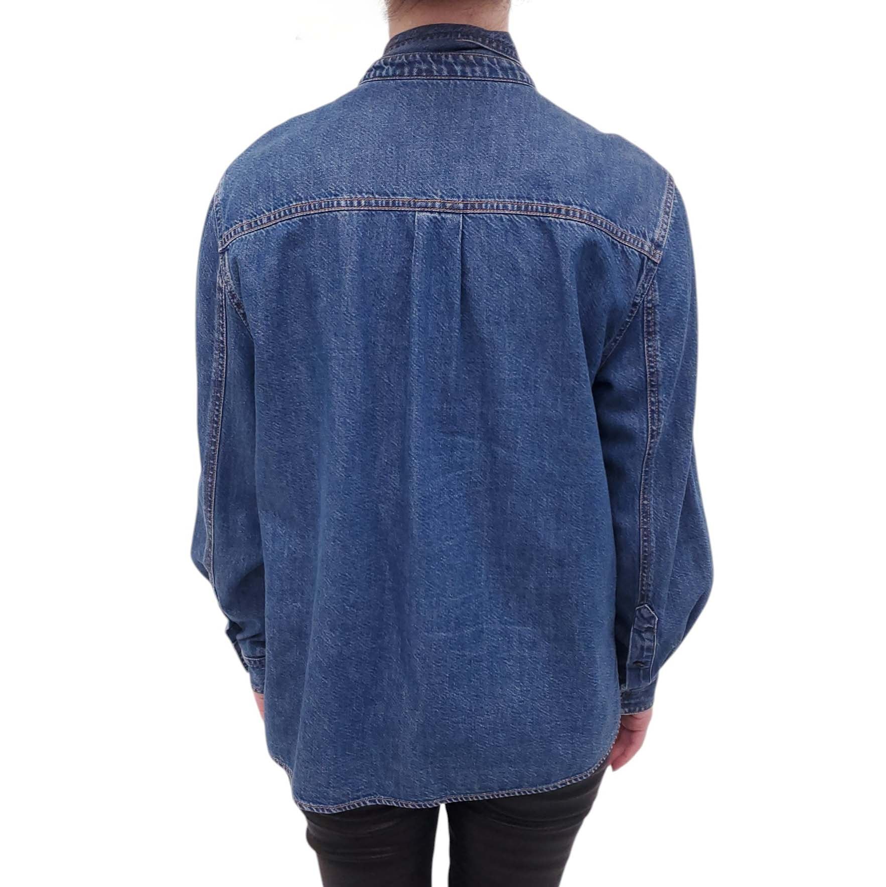 FRAME DENIM TOP WITH TIE DETAIL - SIZE M