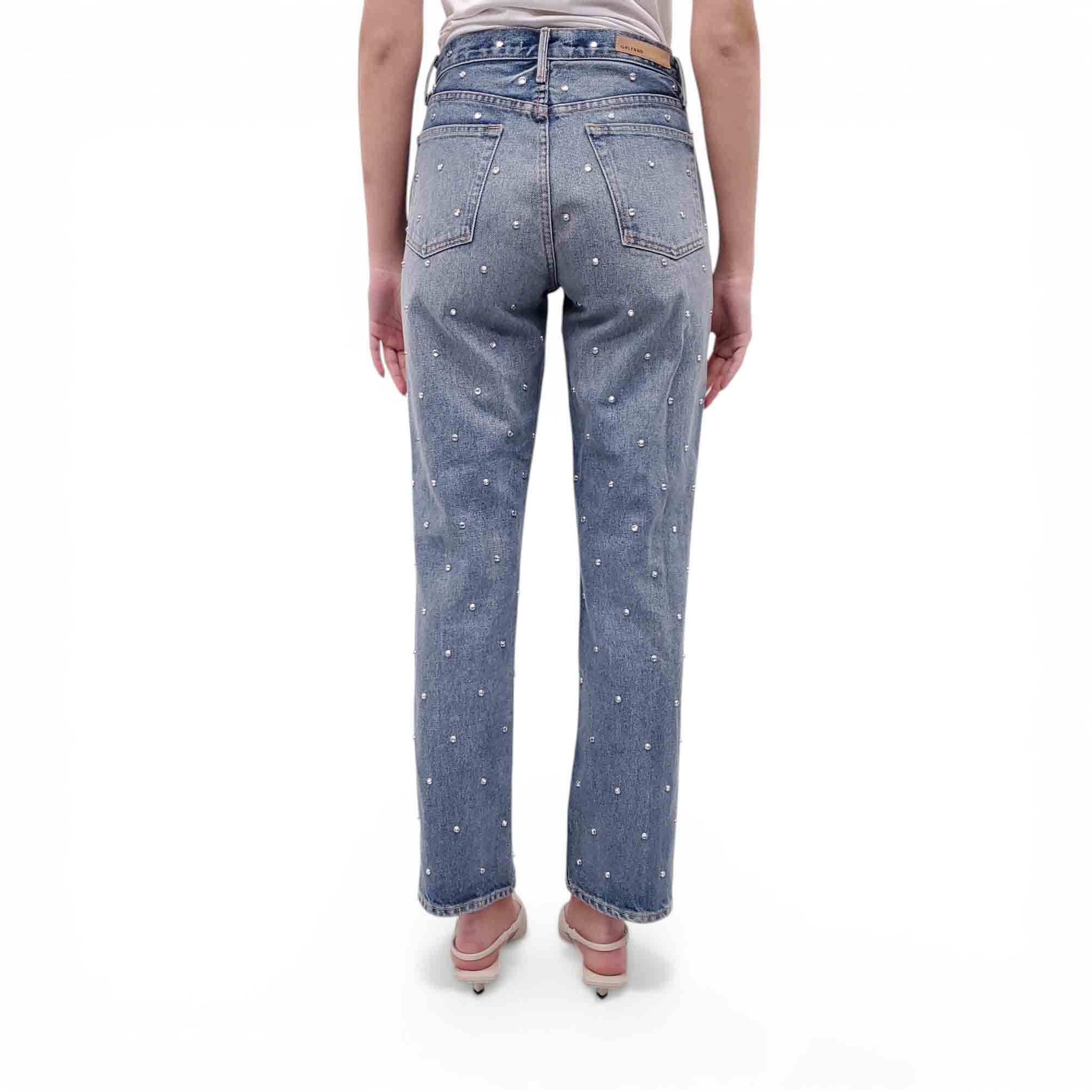 GRLFRND CRYSTAL STUDDED JEANS - SIZE 27