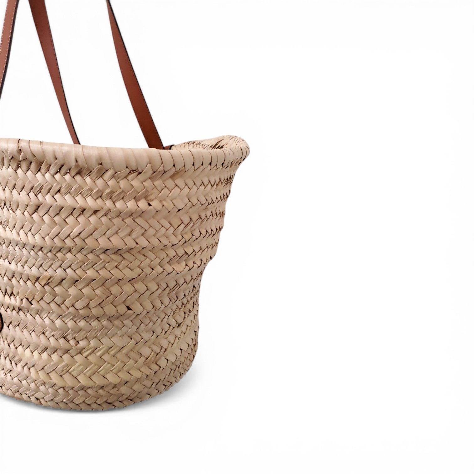 CELINE LARGE RAFFIA TRIOMPHE PANIER TOTE BAG