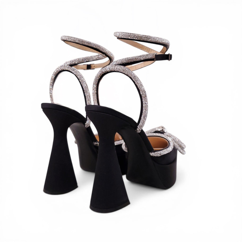 MACH & MACH BLACK BOW HEELS - SIZE 39.5