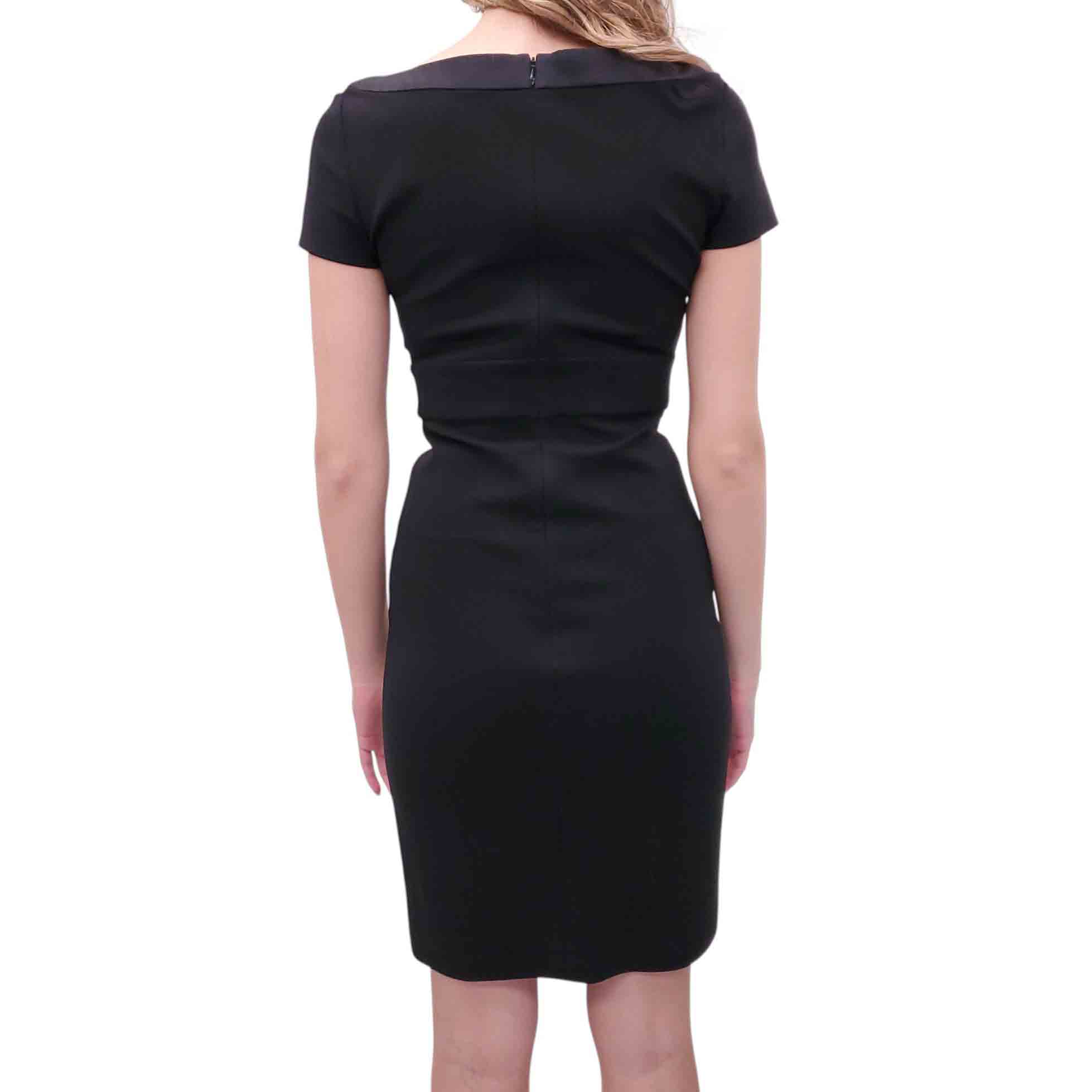 VALENTINO BLACK DRESS WITH BOW DETAILS - SIZE 6