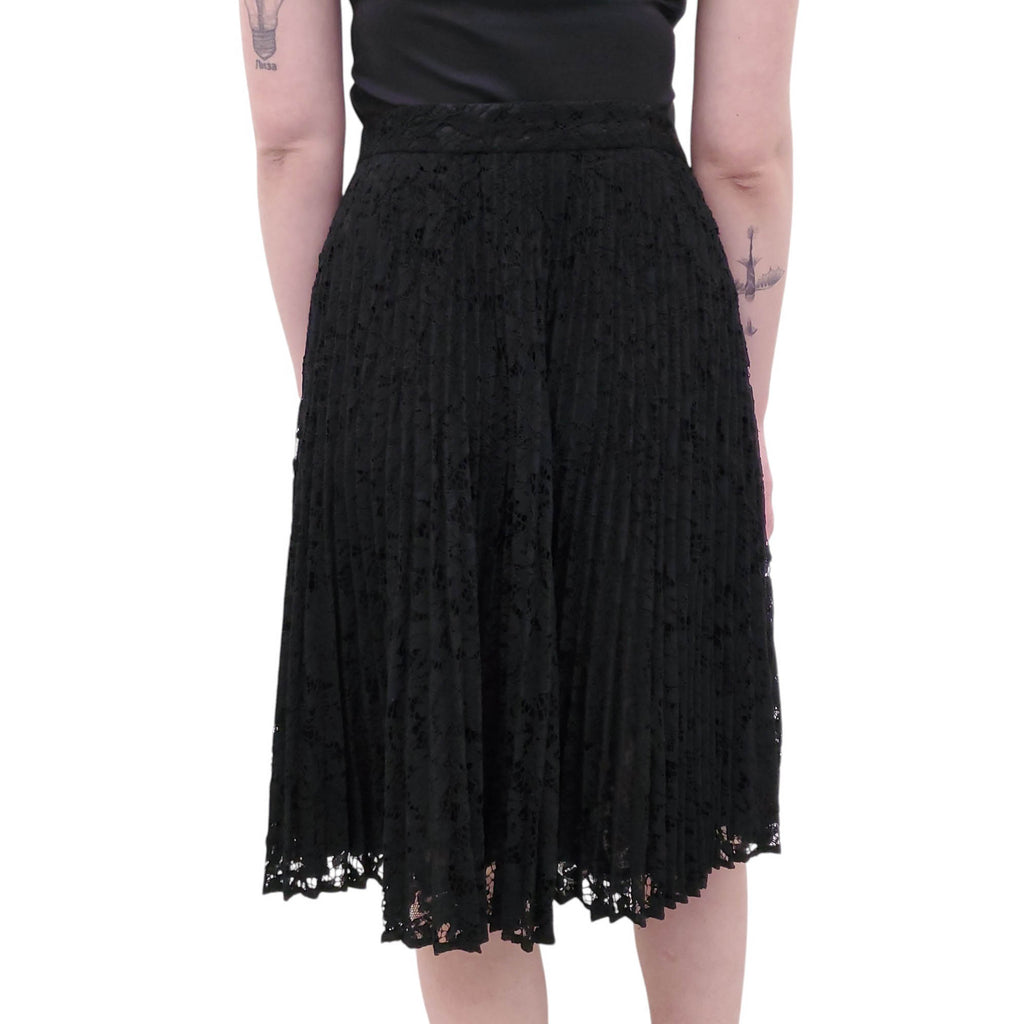 VALENTINO PLEATED LACE SKIRT - SIZE 12