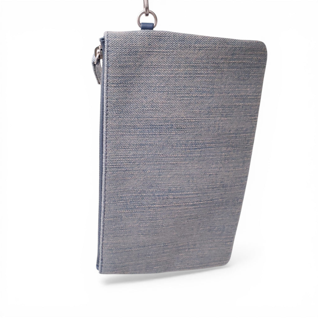 CHANEL DENIM PETITE DEAUVILLE SHOPPING TOTE BAG