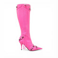 BALENCIAGA FLUORESCENT PINK CAGOLE BOOTS - SIZE 41