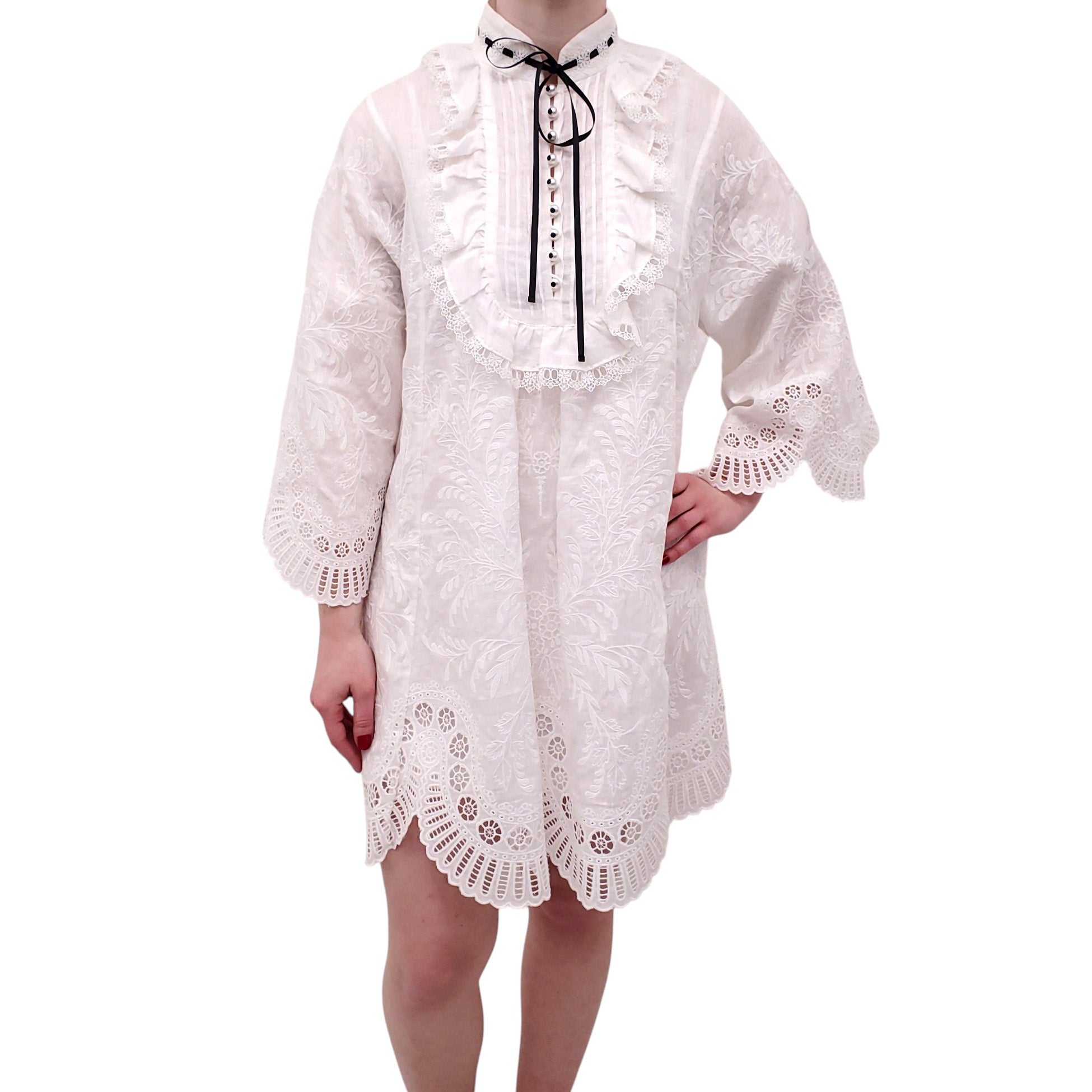 sachin and babi light blue dress Self Portrait Red Bow Embroidered Midi Dress main image 1