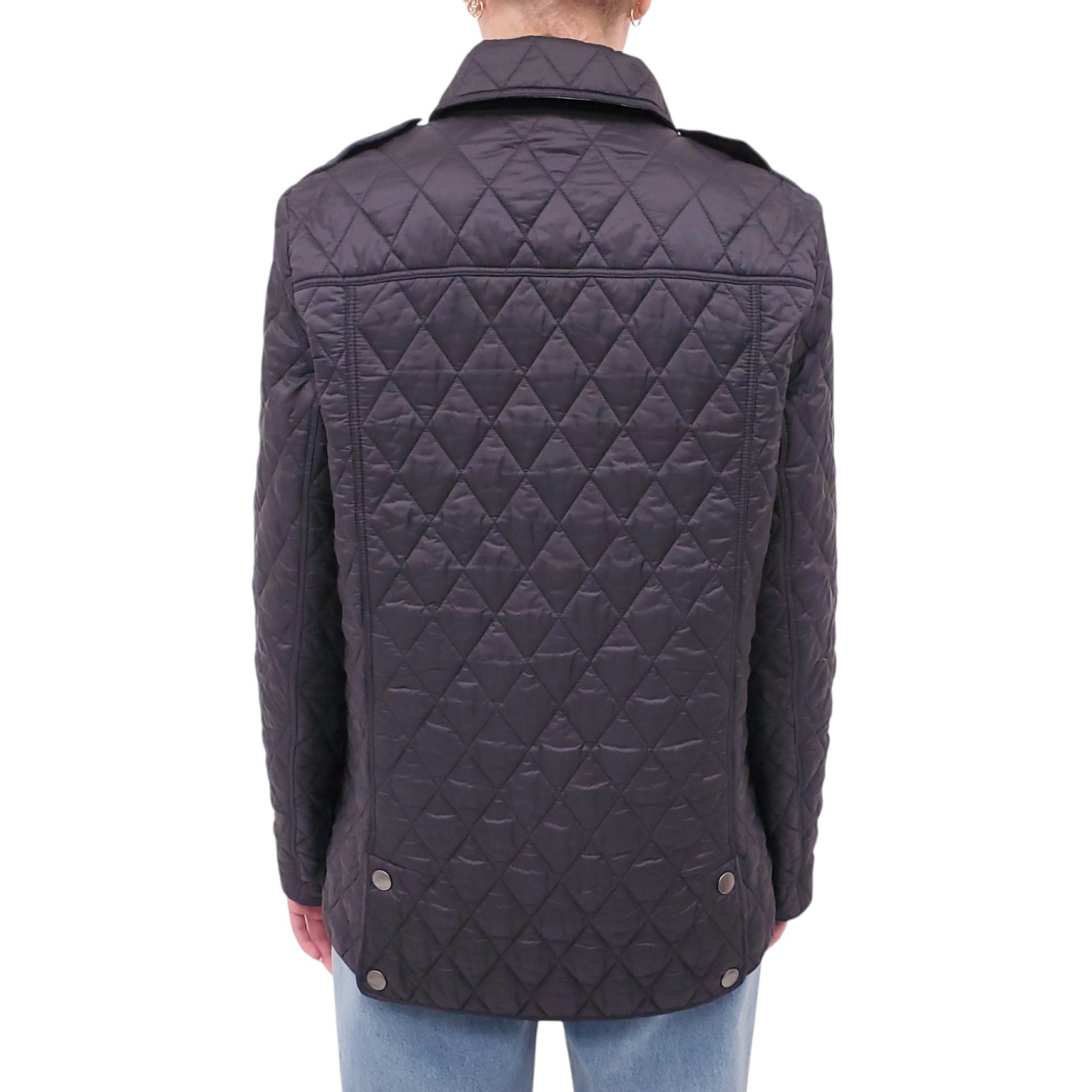 BURBERRY BLACK QUILTED JACKET - SIZE M