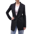 NELLS NELSON BLACK WOOL BLAZER JACKET - SIZE 40
