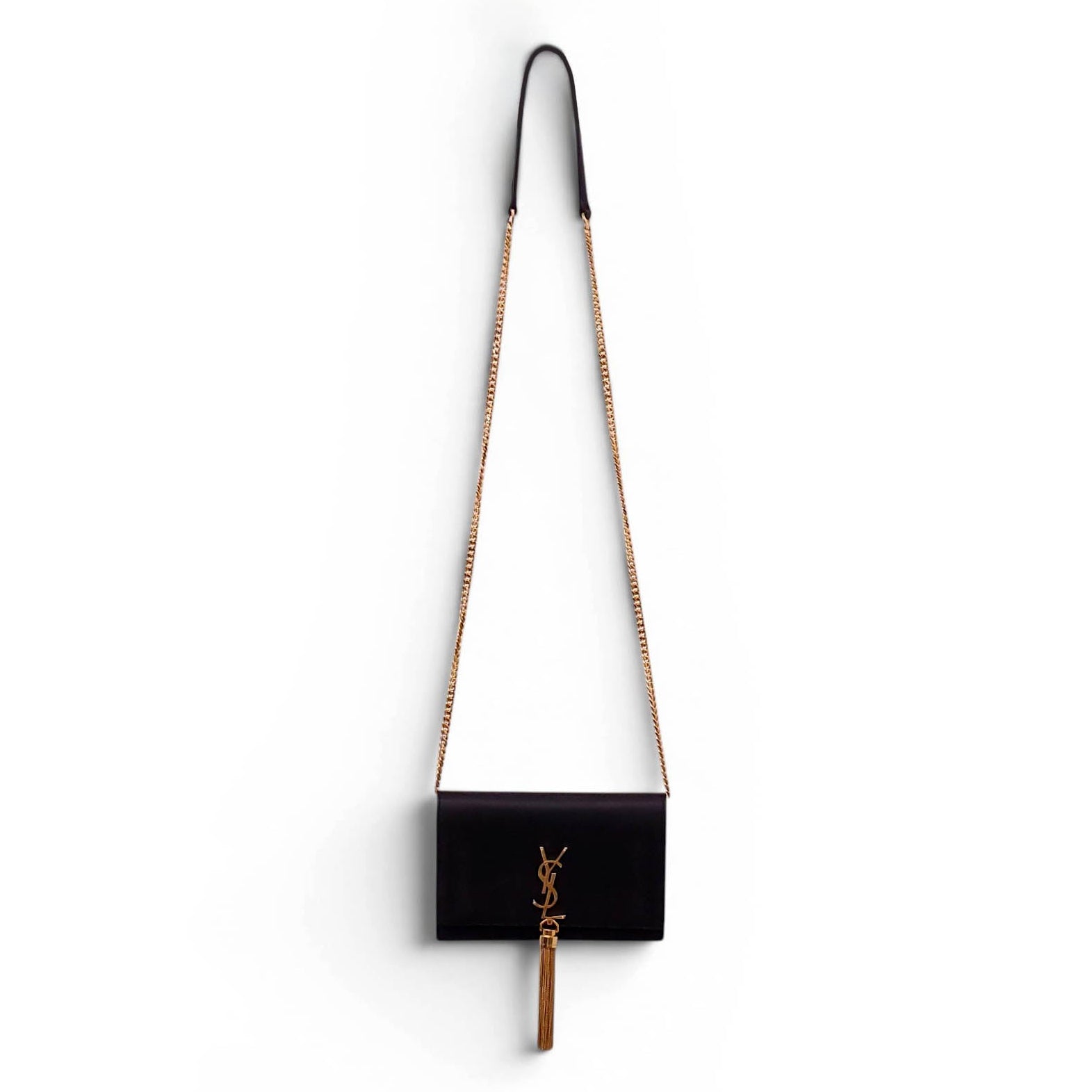 SAINT LAURENT SMALL BLACK SIGNATURE KATE BAG