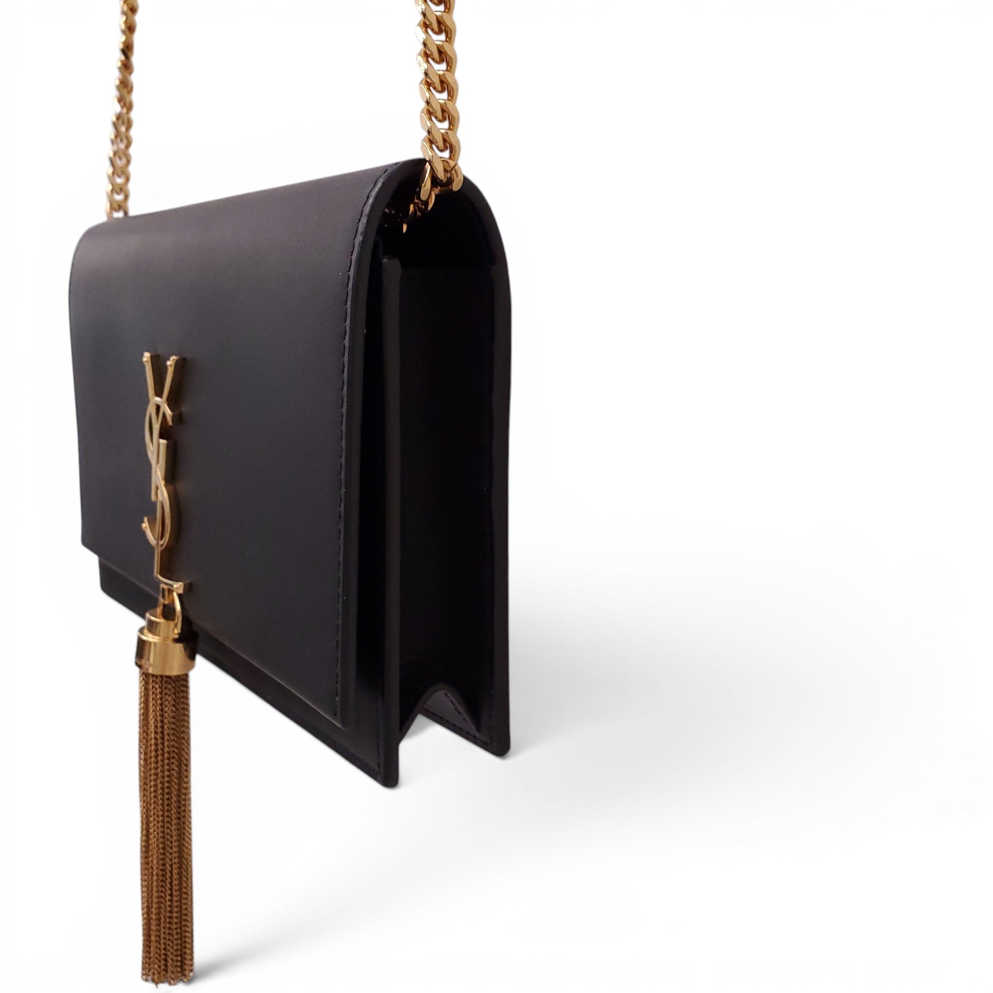 SAINT LAURENT SMALL BLACK SIGNATURE KATE BAG