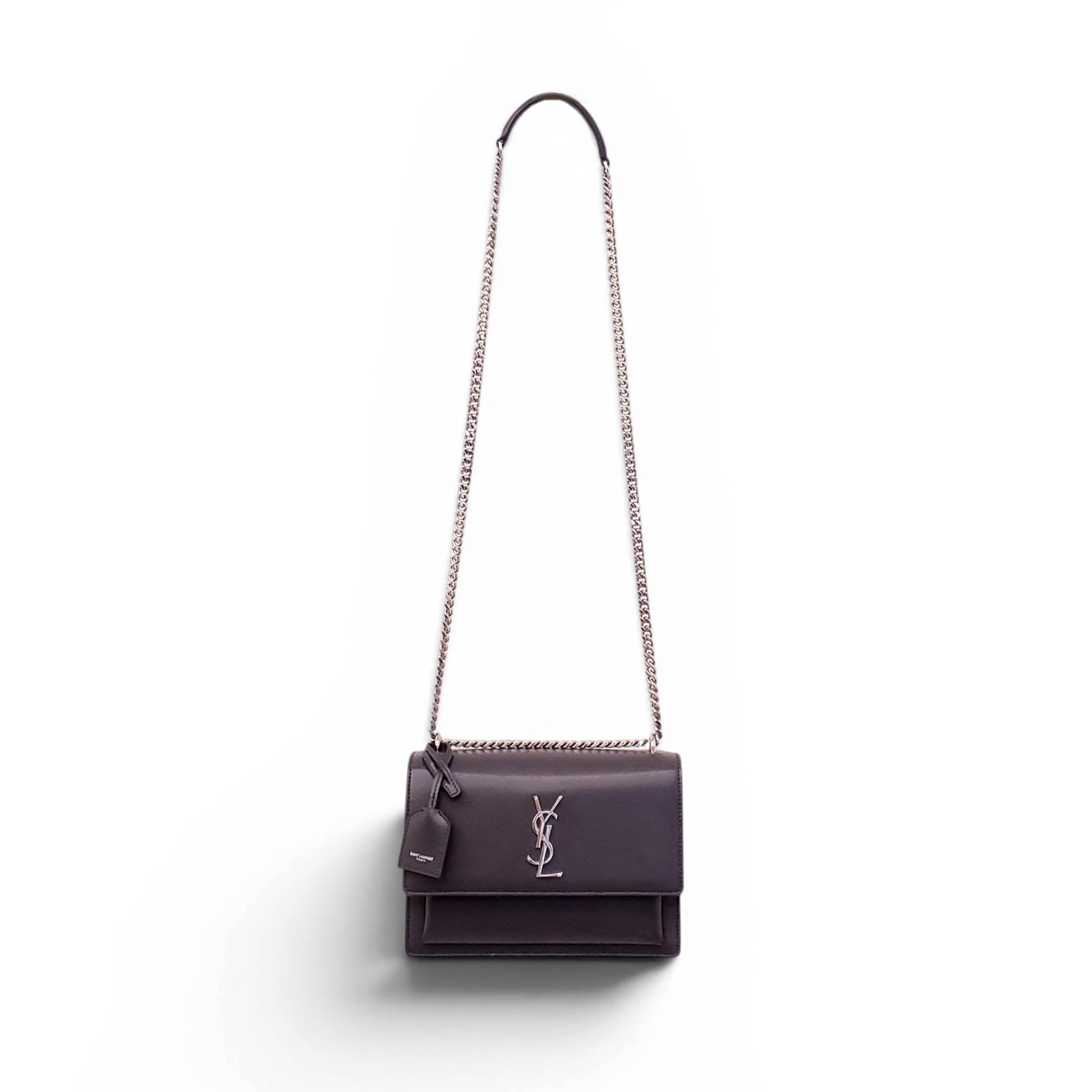SAINT LAURENT GREY SUNSET BAG
