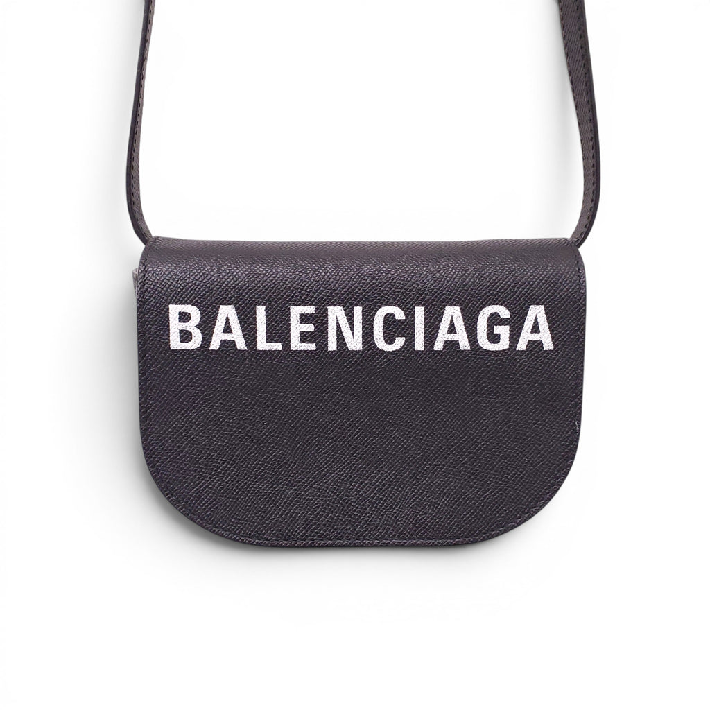 BALENCIAGA BLACK LOGO CROSSBODY BAG