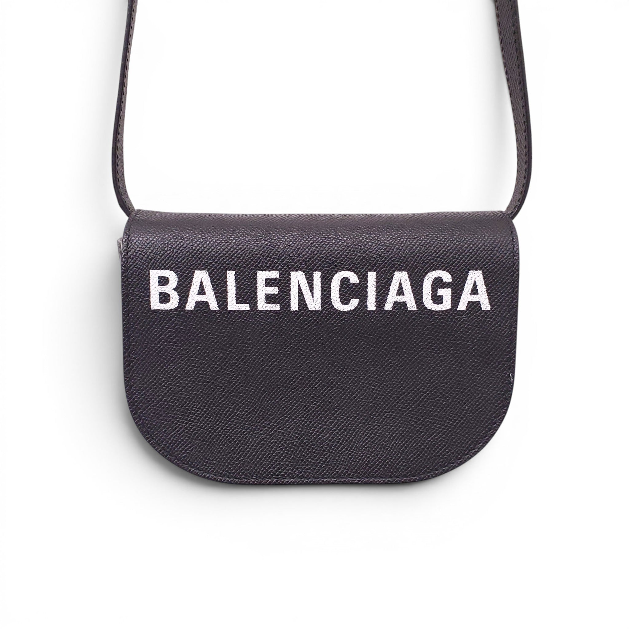 BALENCIAGA BLACK LOGO CROSSBODY BAG