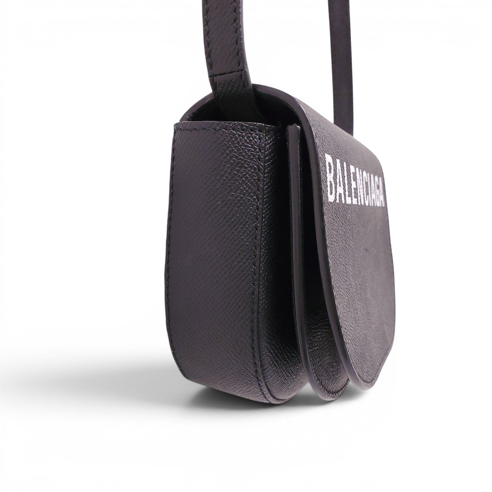 BALENCIAGA BLACK LOGO CROSSBODY BAG