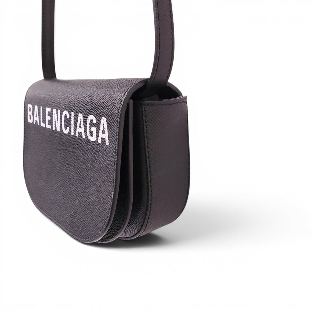 BALENCIAGA BLACK LOGO CROSSBODY BAG