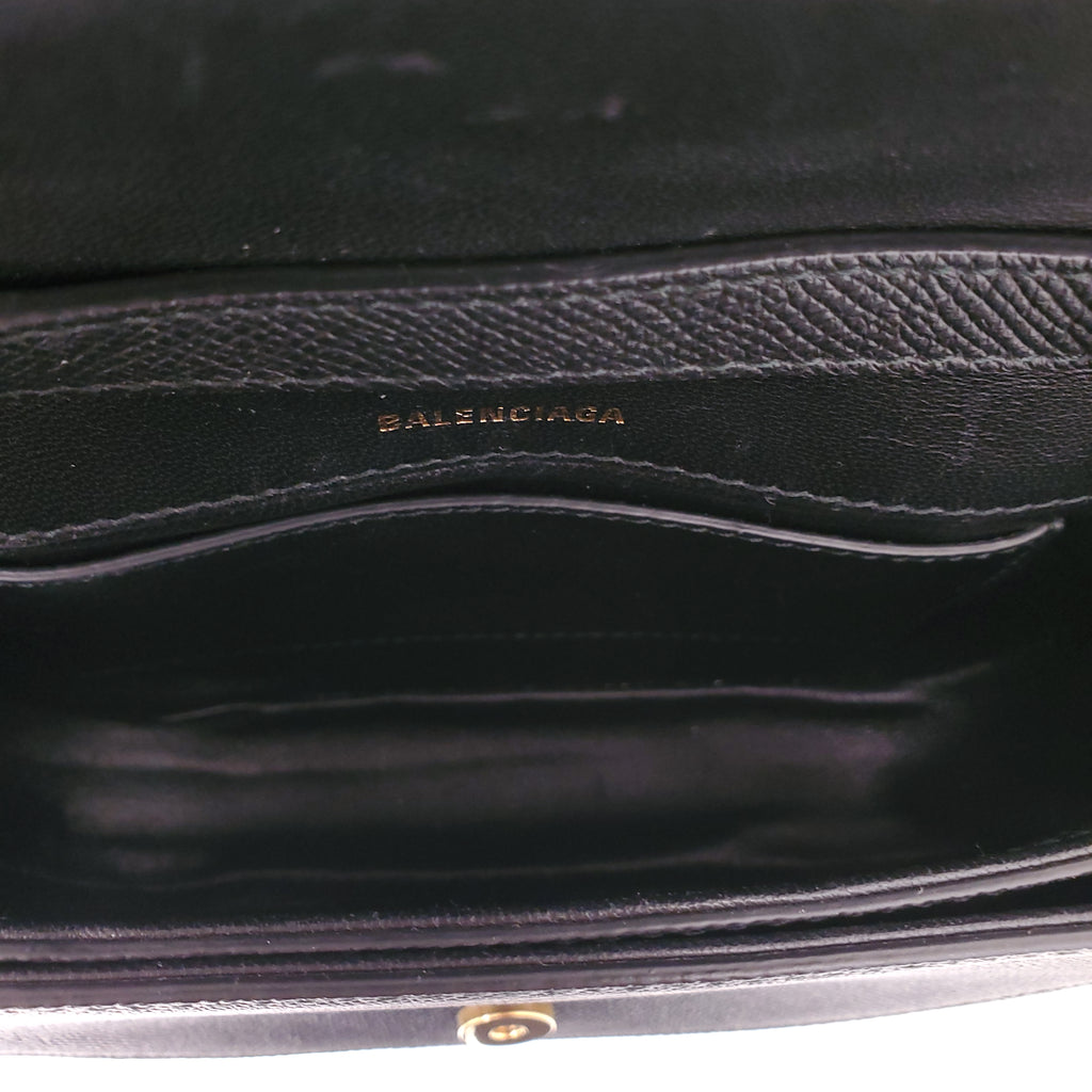BALENCIAGA BLACK LOGO CROSSBODY BAG