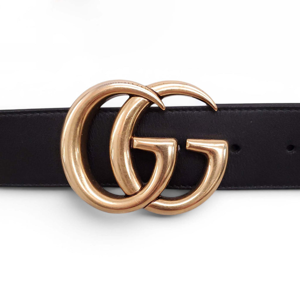 GUCCI LARGE GG LOGO MARMONT BELT - SIZE 95