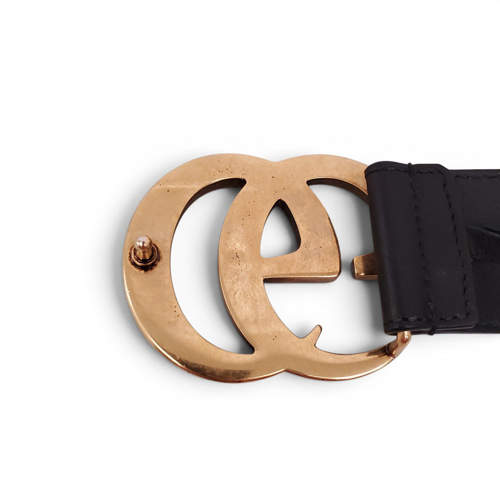 GUCCI LARGE GG LOGO MARMONT BELT - SIZE 95